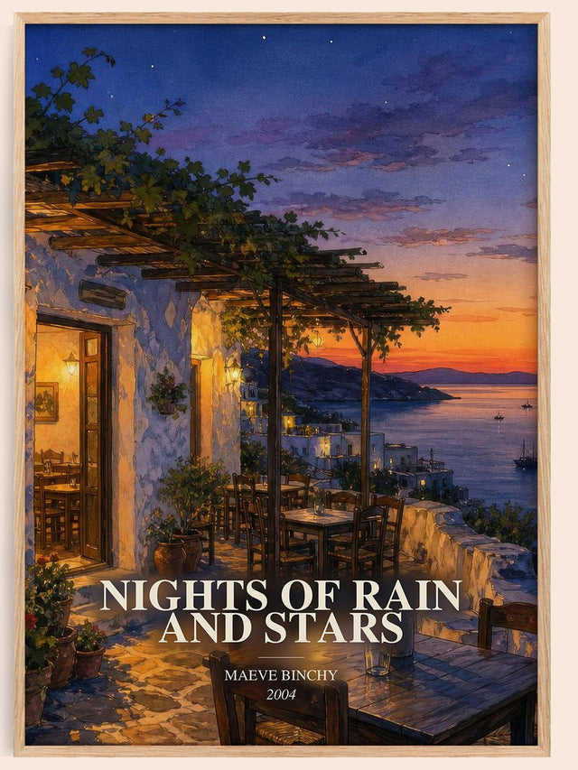 Nights of Rain and Stars Book Watercolour Illustration by Maeve Binchy