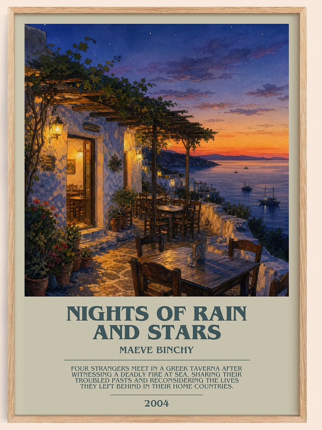 Nights of Rain and Stars Bookish Wall Art by Maeve Binchy