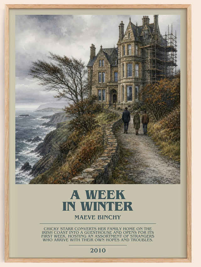 A Week in Winter Bookish Wall Art by Maeve Binchy