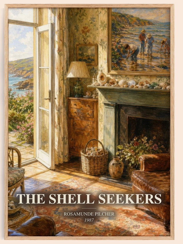 The Shell Seekers Book Watercolour Illustration by Rosamunde Pilcher