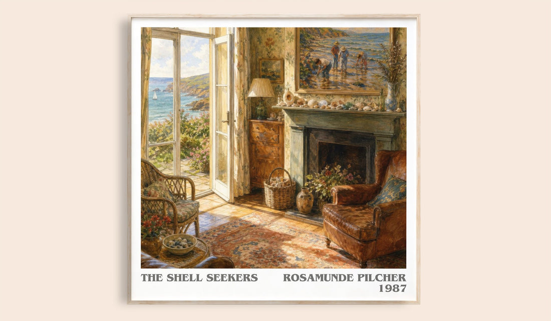 The Shell Seekers literary book poster by Rosamunde Pilcher – framed literary art print