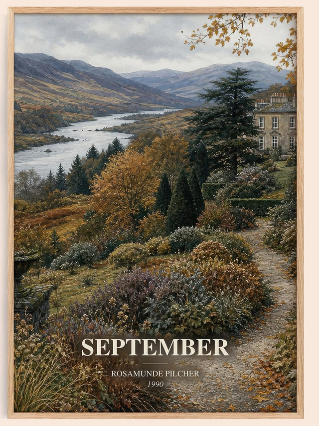 September Book Watercolour Illustration by Rosamunde Pilcher