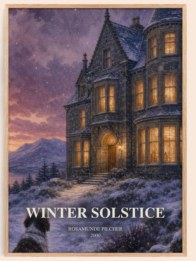 Winter Solstice Book Watercolour Illustration by Rosamunde Pilcher