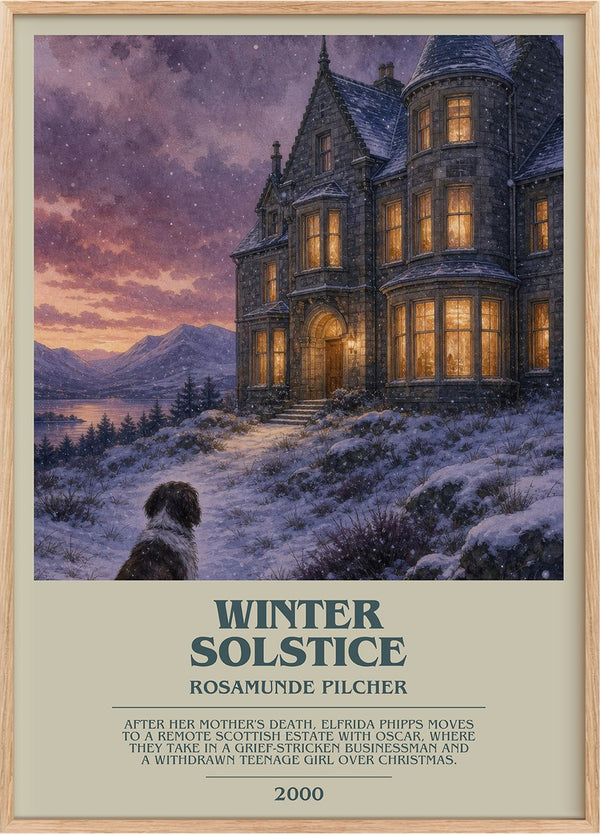 Winter Solstice Bookish Wall Art by Rosamunde Pilcher