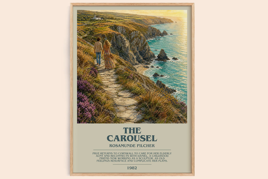 The Carousel bookish book poster by Rosamunde Pilcher – framed literary art print