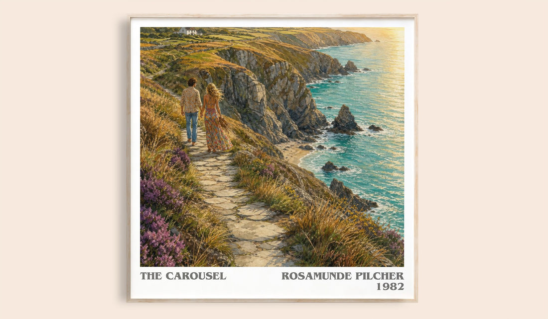 The Carousel literary book poster by Rosamunde Pilcher – framed literary art print