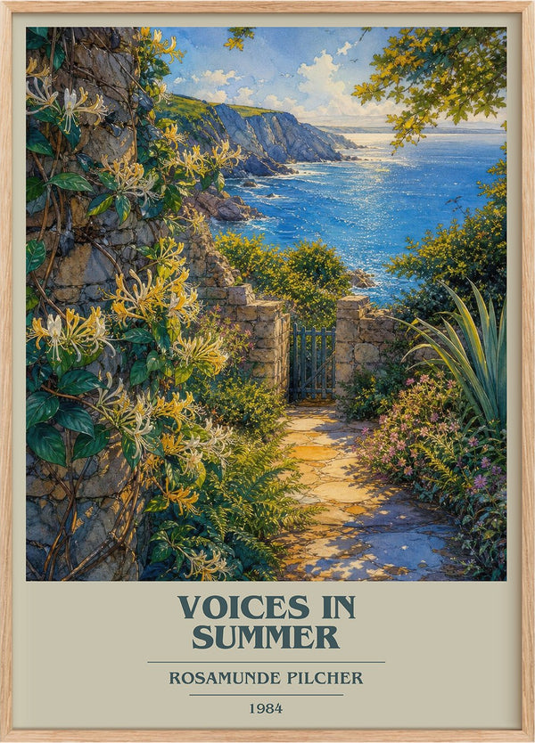 Voices in Summer Book Cover Poster by Rosamunde Pilcher