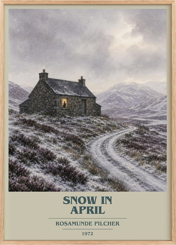 Snow in April Book Cover Poster by Rosamunde Pilcher