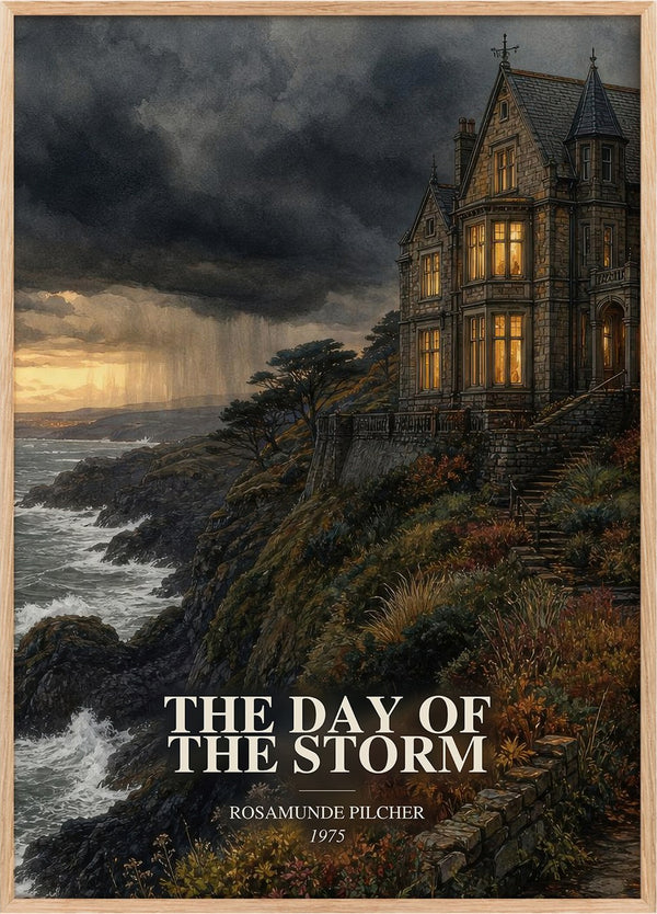 Day of the Storm Book Watercolour Illustration by Rosamunde Pilcher