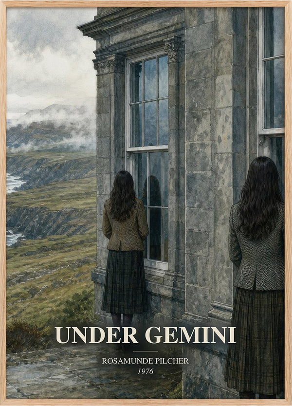 Under Gemini Book Watercolour Illustration by Rosamunde Pilcher