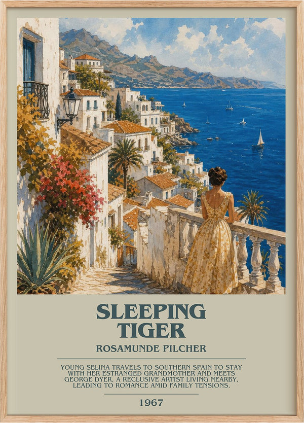 Sleeping Tiger Bookish Wall Art by Rosamunde Pilcher