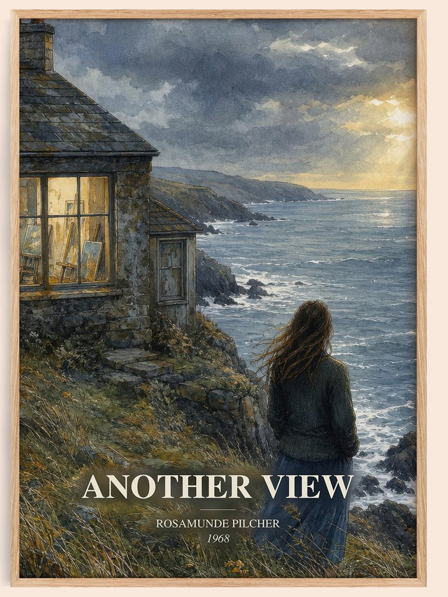 Another View Book Watercolour Illustration by Rosamunde Pilcher