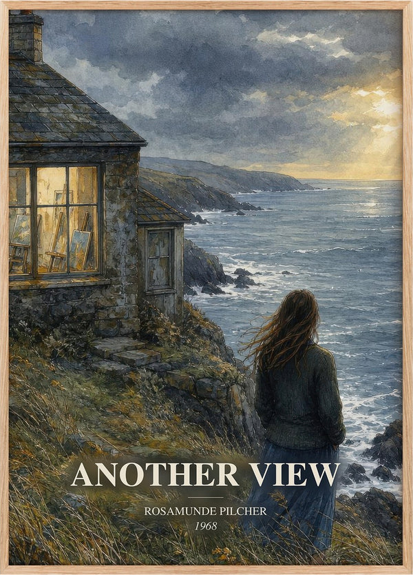 Another View Book Watercolour Illustration by Rosamunde Pilcher