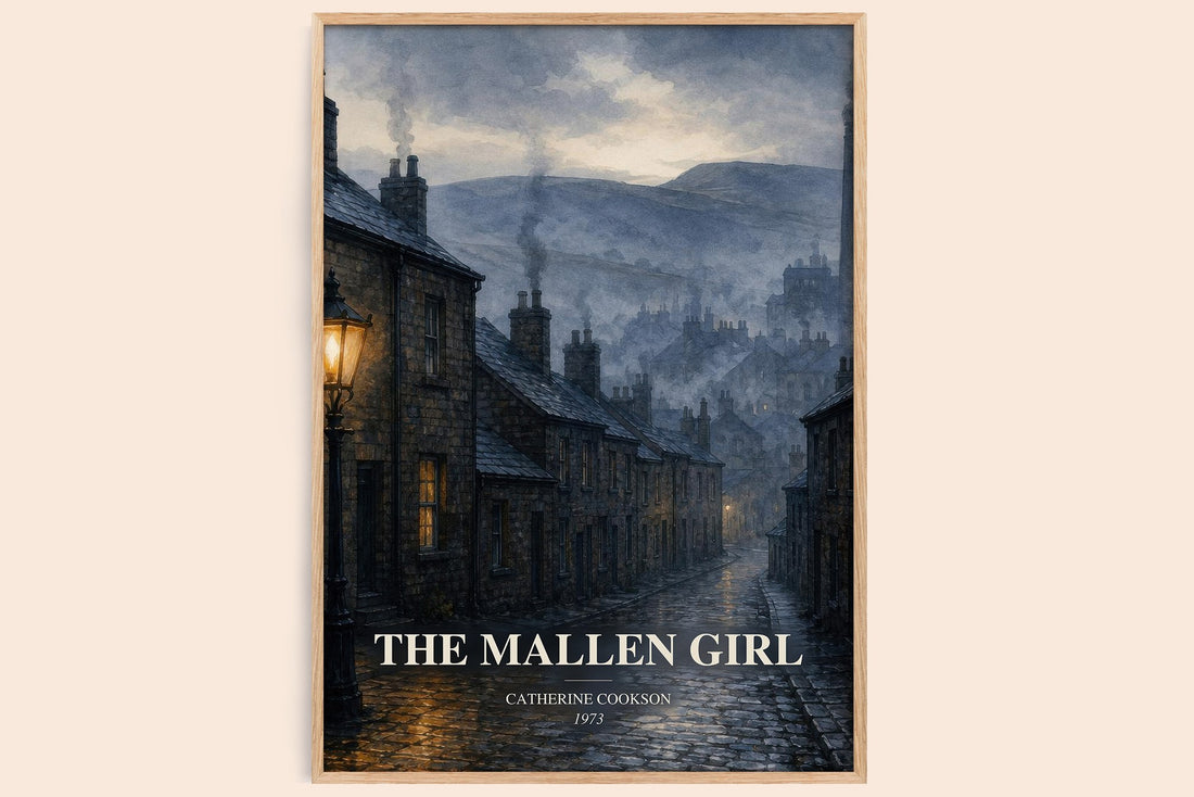 The Mallen Girl watercolour book poster by Catherine Cookson – framed literary art print