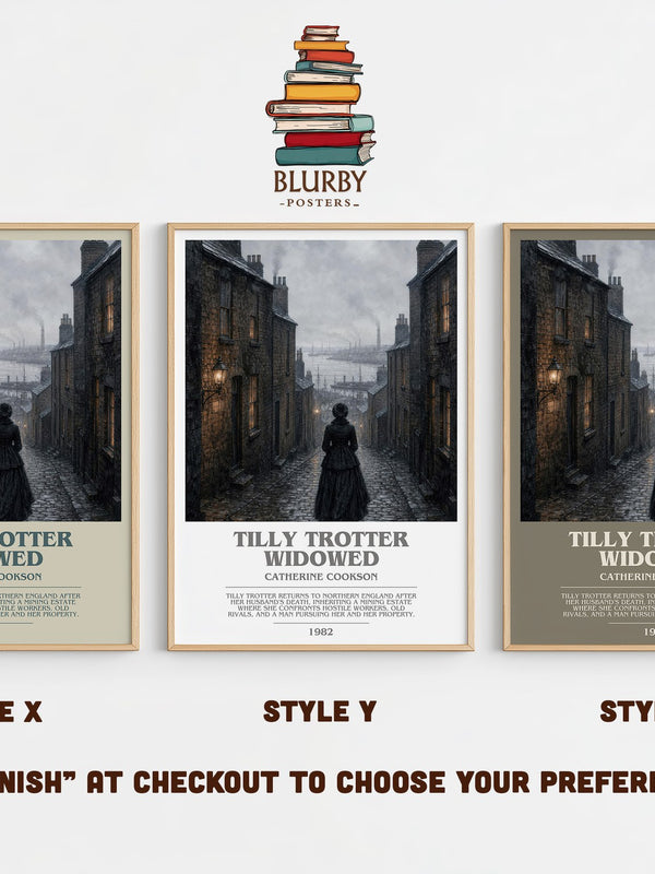 Tilly Trotter Widowed bookish print in frame leaning in hallway – historical fiction wall art