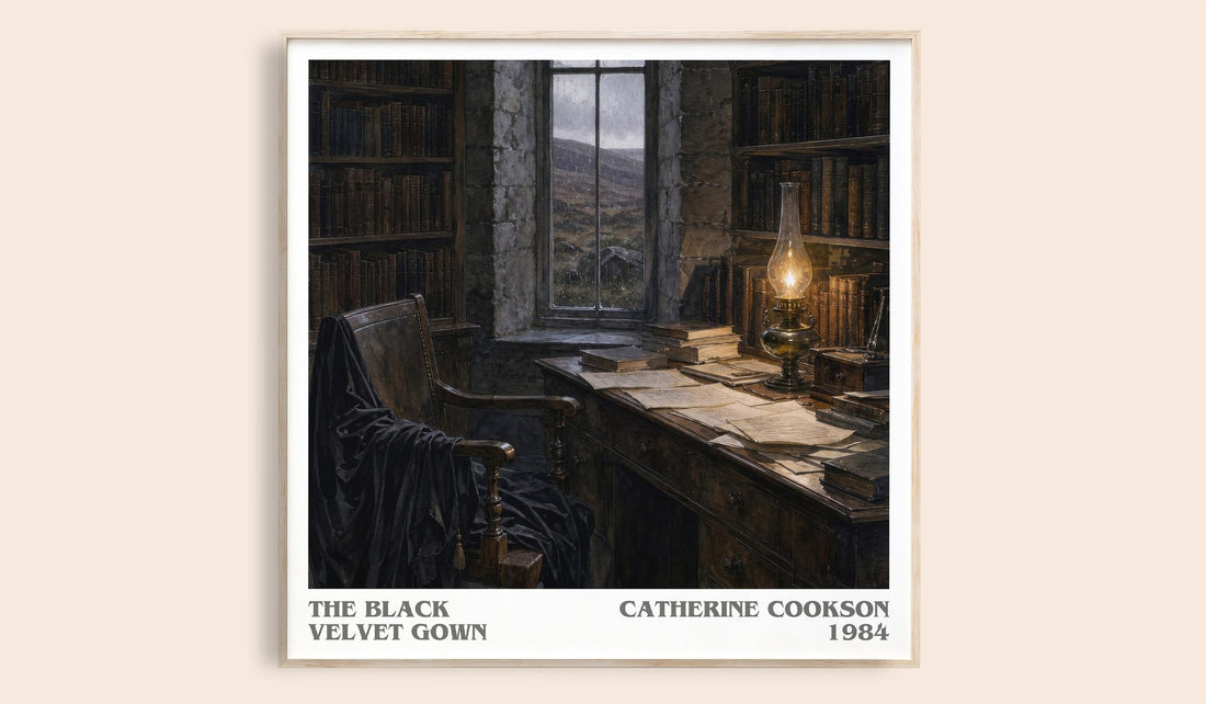 The Black Velvet Gown literary book poster by Catherine Cookson – framed literary art print