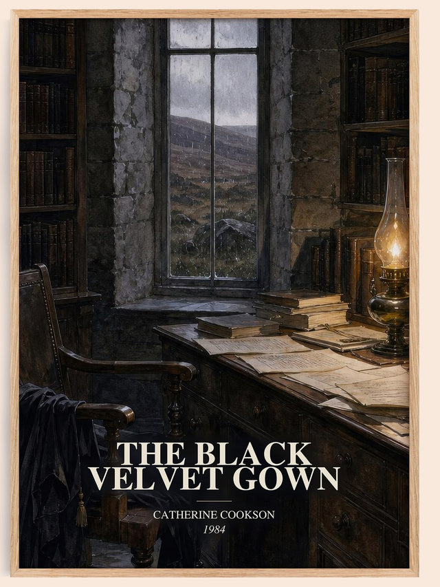 Black Velvet Gown Book Watercolour Illustration by Catherine Cookson