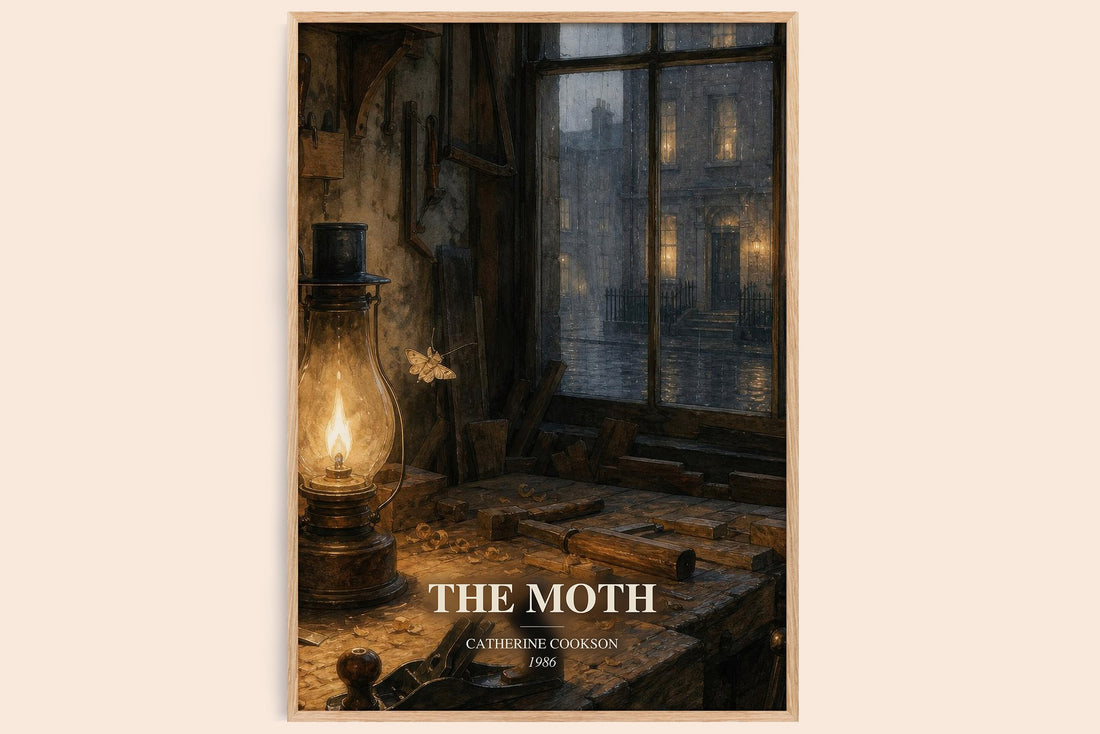The Moth watercolour book poster by Catherine Cookson – framed literary art print