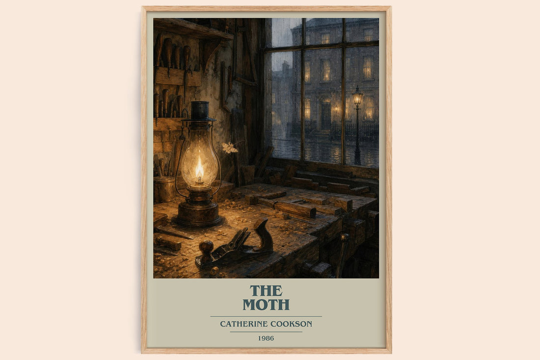 The Moth book cover book poster by Catherine Cookson – framed literary art print