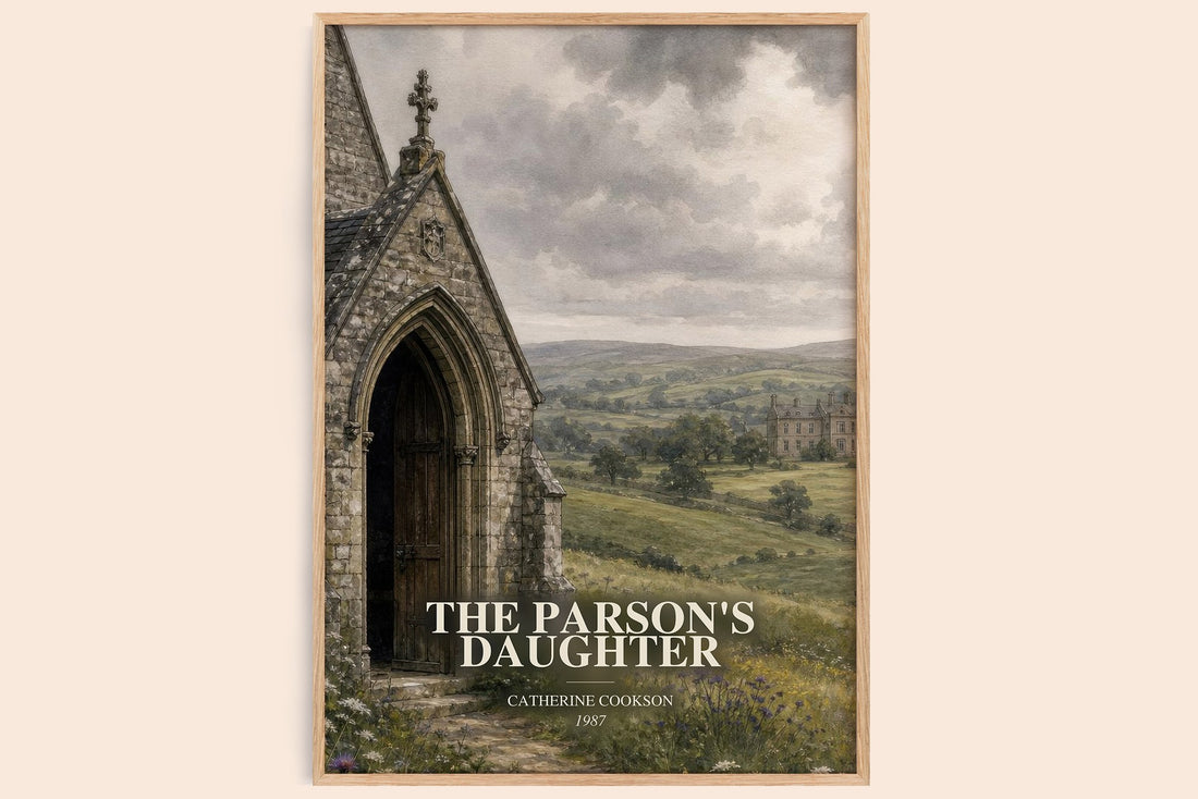 The Parson's Daughter watercolour book poster by Catherine Cookson – framed literary art print
