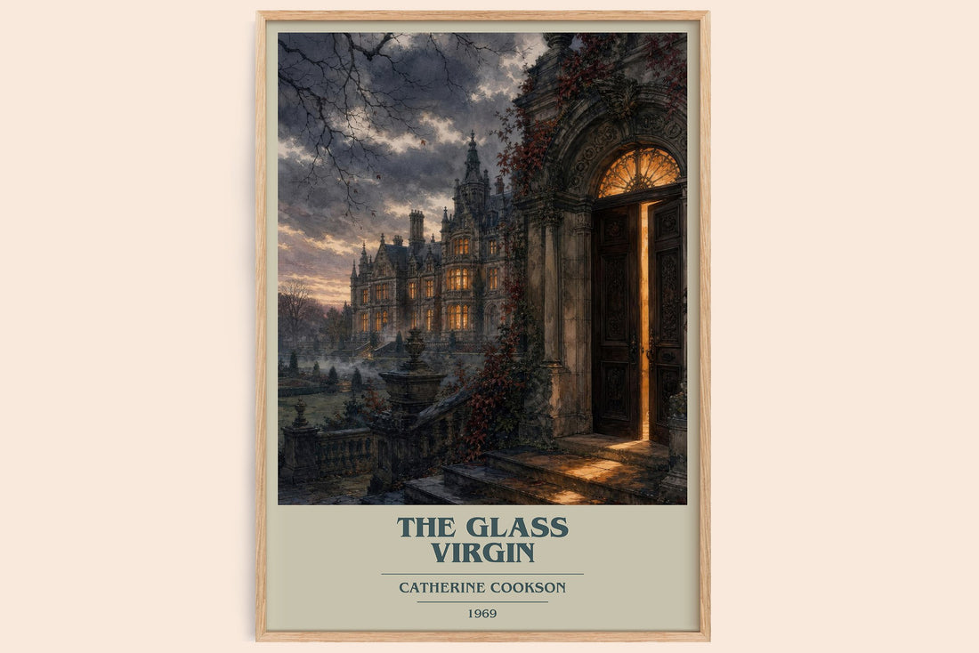 The Glass Virgin book cover book poster by Catherine Cookson – framed literary art print