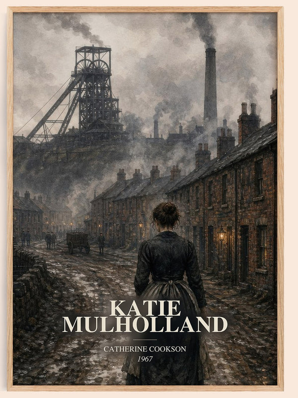 Katie Mulholland watercolour book poster by Catherine Cookson – framed literary art print
