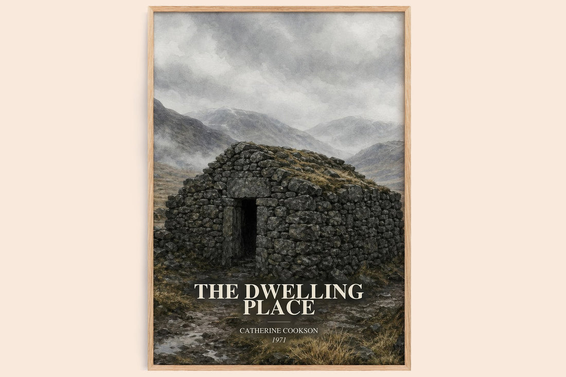 The Dwelling Place watercolour book poster by Catherine Cookson – framed literary art print