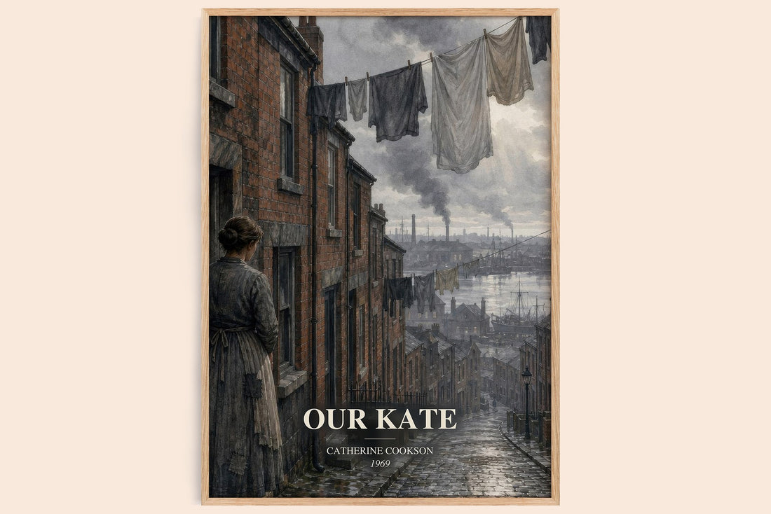 Our Kate watercolour book poster by Catherine Cookson – framed literary art print