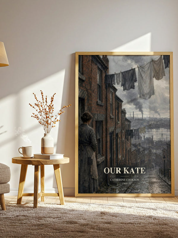 Our Kate watercolour print in frame leaning in hallway – memoir wall art