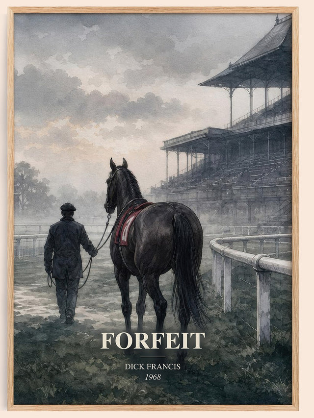 Forfeit Book Watercolour Illustration by Dick Francis
