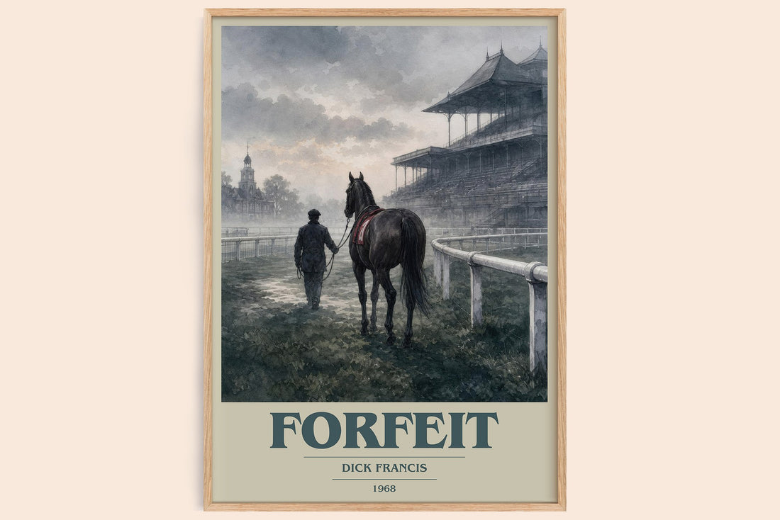 Forfeit book cover book poster by Dick Francis – framed literary art print