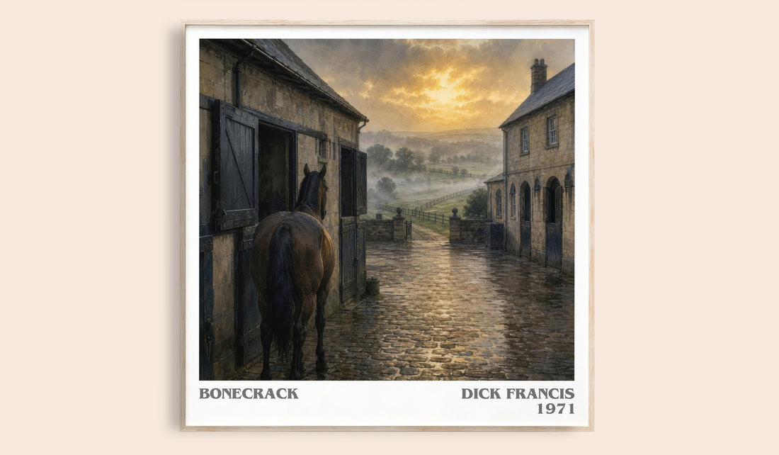 Bonecrack literary book poster by Dick Francis – framed literary art print