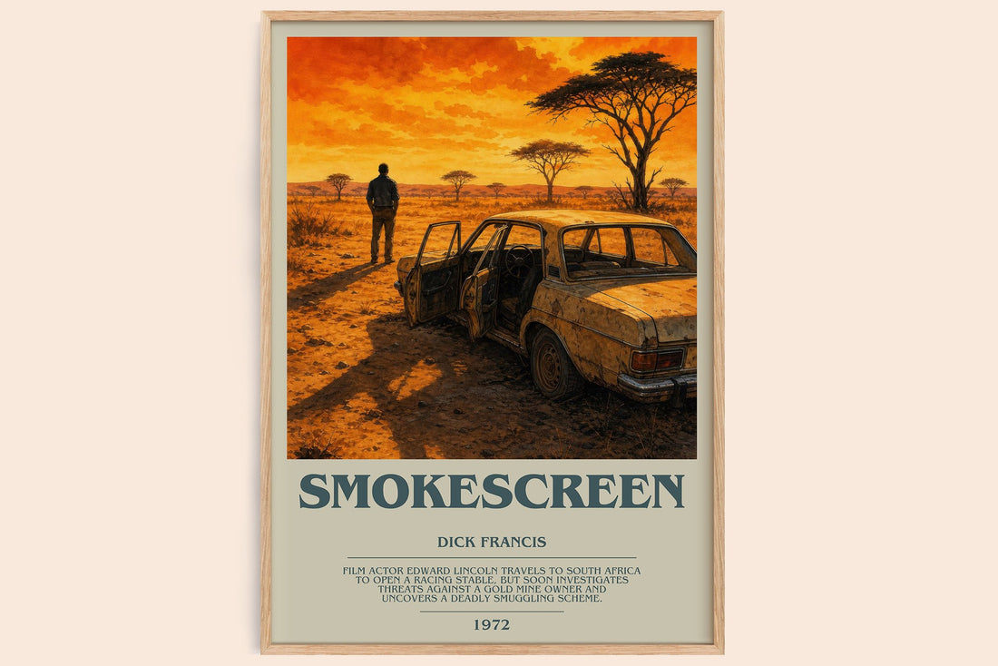 Smokescreen bookish book poster by Dick Francis – framed literary art print