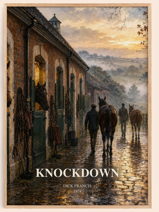 Knockdown Book Watercolour Illustration by Dick Francis