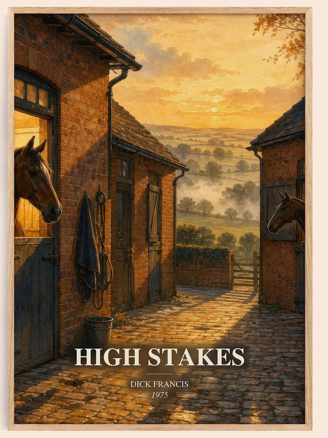 High Stakes Book Watercolour Illustration by Dick Francis