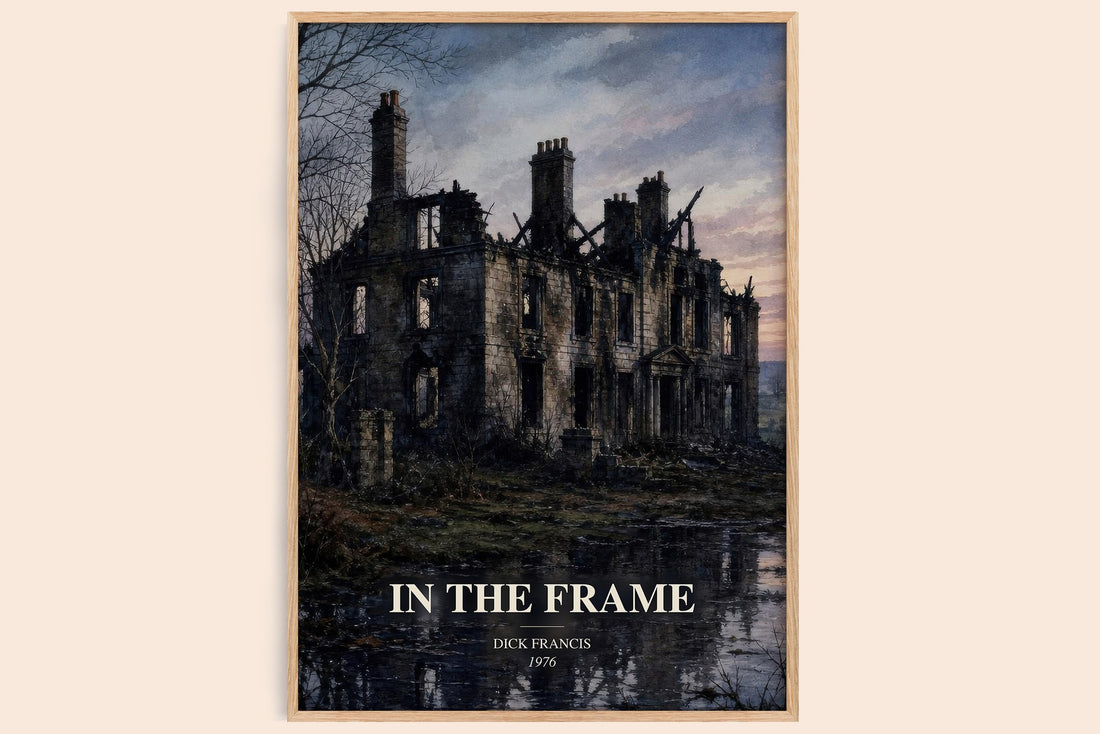 In the Frame watercolour book poster by Dick Francis – framed literary art print