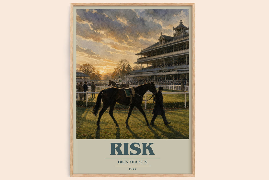 Risk book cover book poster by Dick Francis – framed literary art print