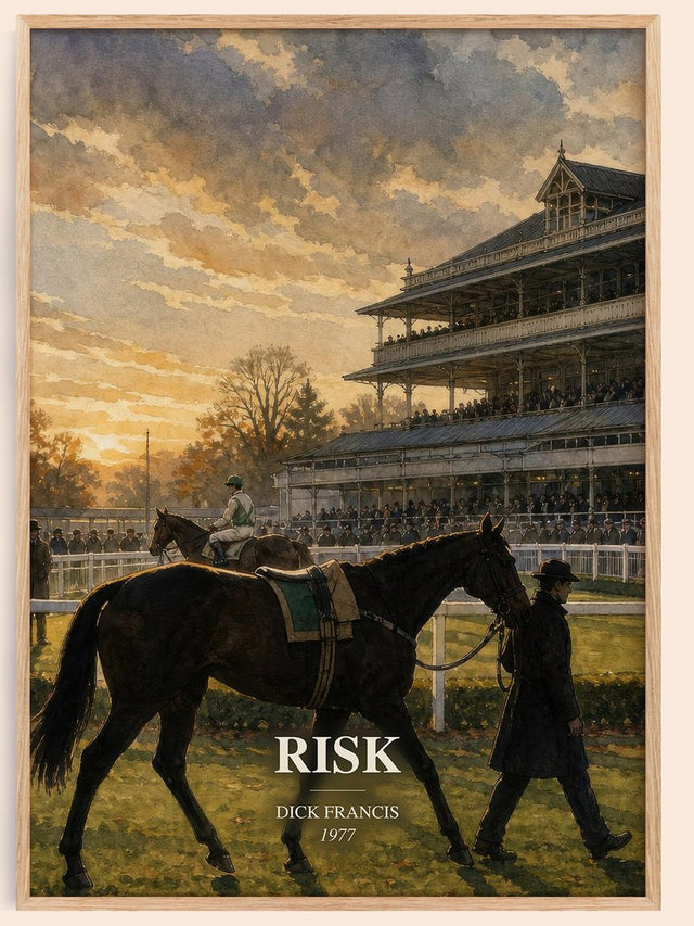 Risk Book Watercolour Illustration by Dick Francis