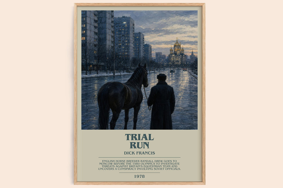 Trial Run bookish book poster by Dick Francis – framed literary art print