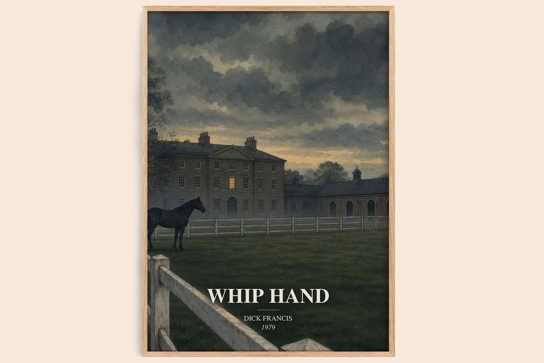 Whip Hand watercolour book poster by Dick Francis – framed literary art print