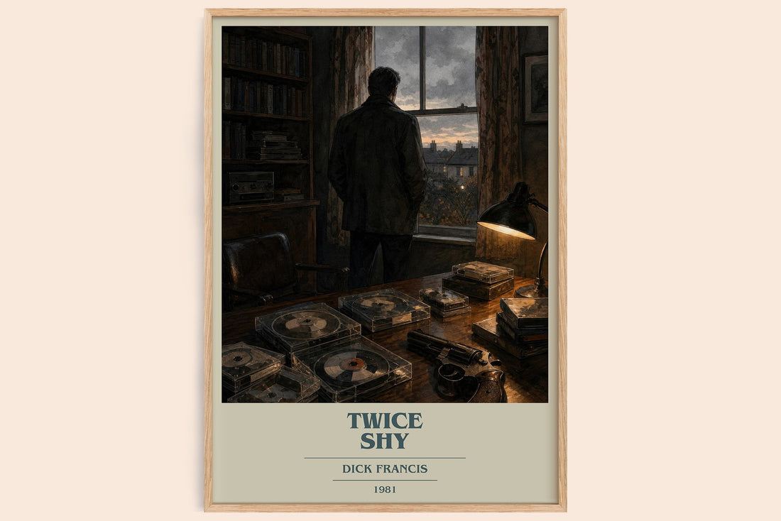 Twice Shy book cover book poster by Dick Francis – framed literary art print