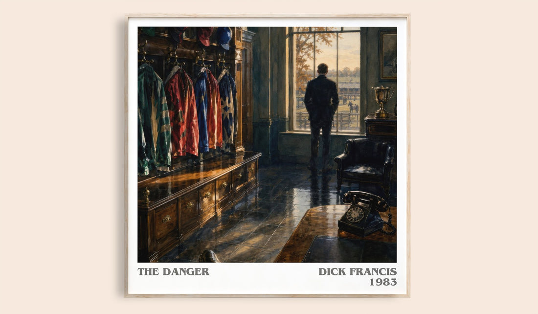 The Danger literary book poster by Dick Francis – framed literary art print