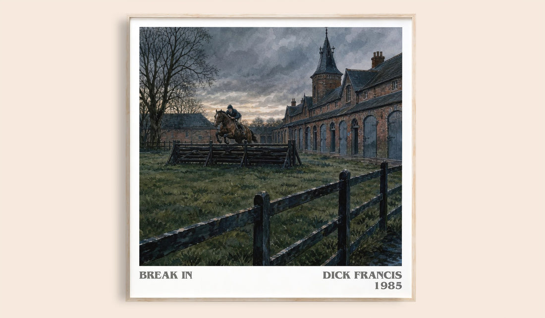 Break In literary book poster by Dick Francis – framed literary art print