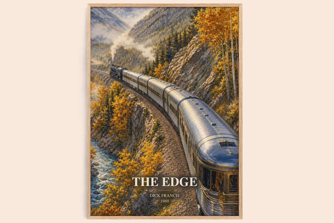 The Edge watercolour book poster by Dick Francis – framed literary art print