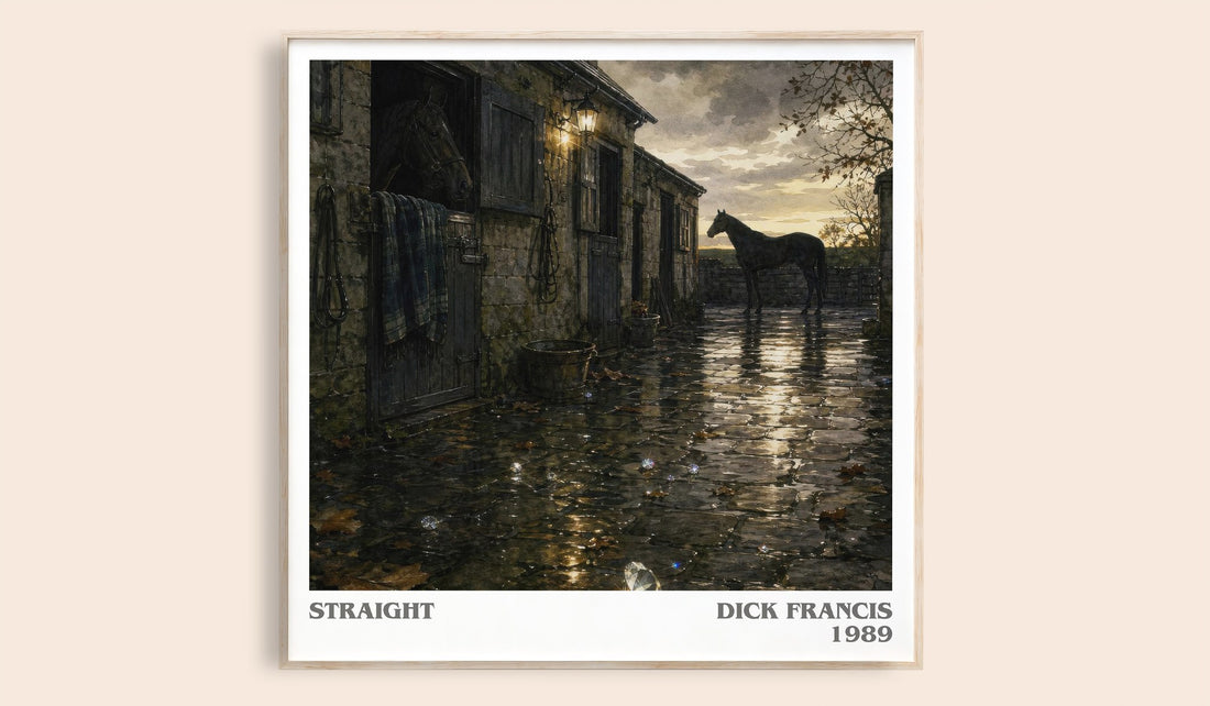 Straight literary book poster by Dick Francis – framed literary art print