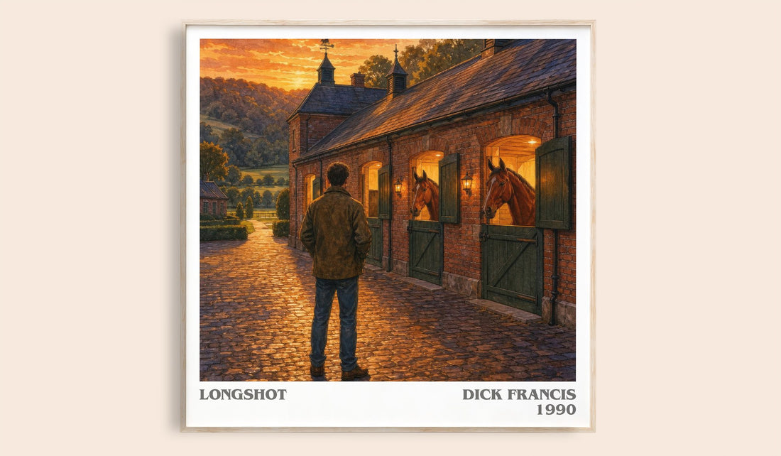 Longshot literary book poster by Dick Francis – framed literary art print