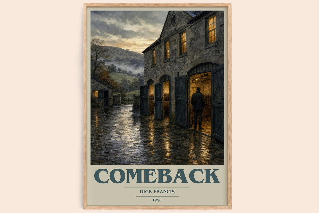 Comeback book cover book poster by Dick Francis – framed literary art print