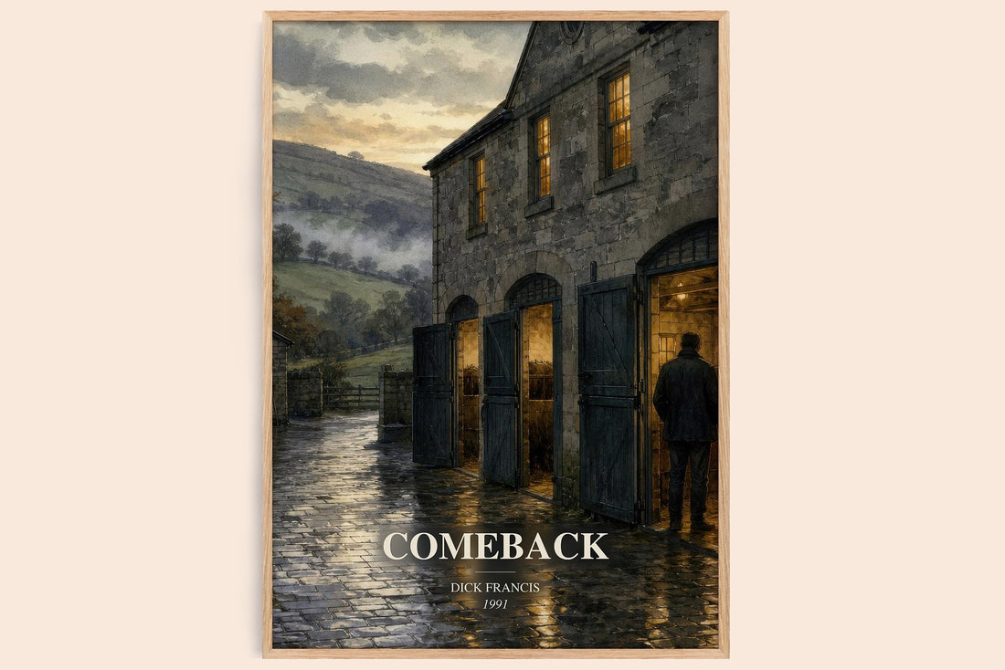 Comeback watercolour book poster by Dick Francis – framed literary art print