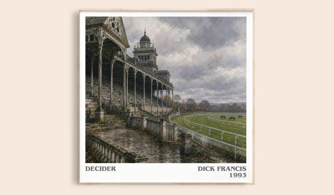 Decider literary book poster by Dick Francis – framed literary art print