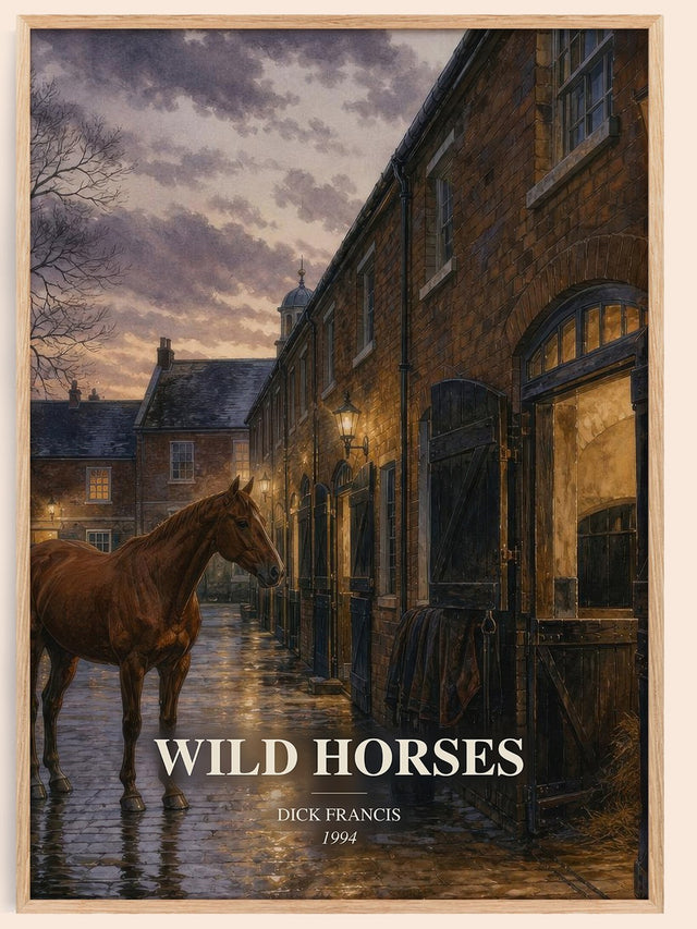 Wild Horses Book Watercolour Illustration by Dick Francis